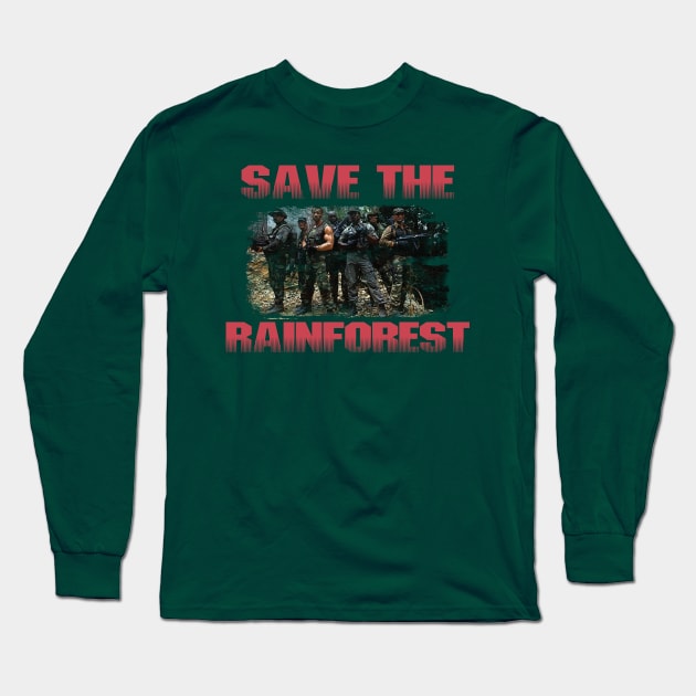 Predator Crew - Save the Rainforest Long Sleeve T-Shirt by MonkeyKing